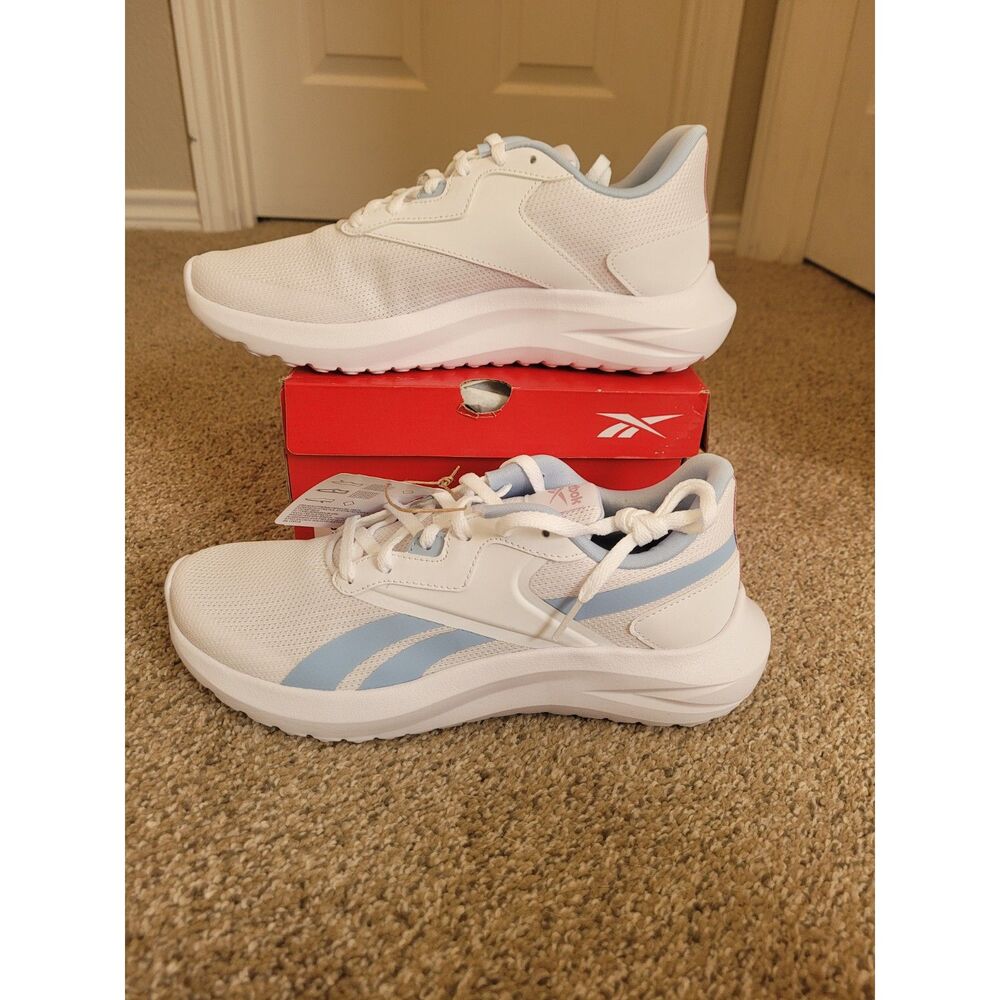 Reebok Energen Lux Women's Running Shoes Size 8.5 White Blue Rose Sneakers